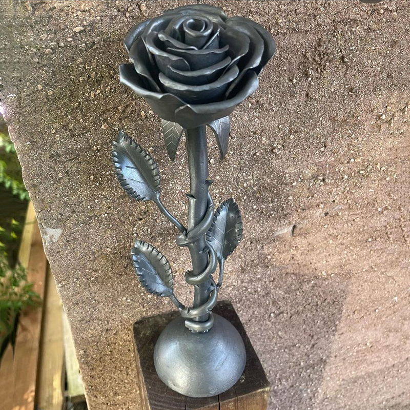 Ornate rose made of lead